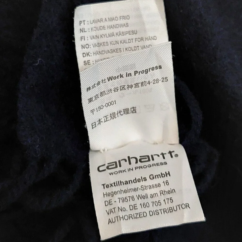 Carhartt Classic Vintage Black Wool Men's Scarf